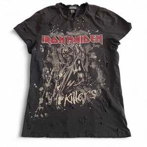 H&M Divided Iron Maiden Killers Distressed Band Graphic T-Shirt